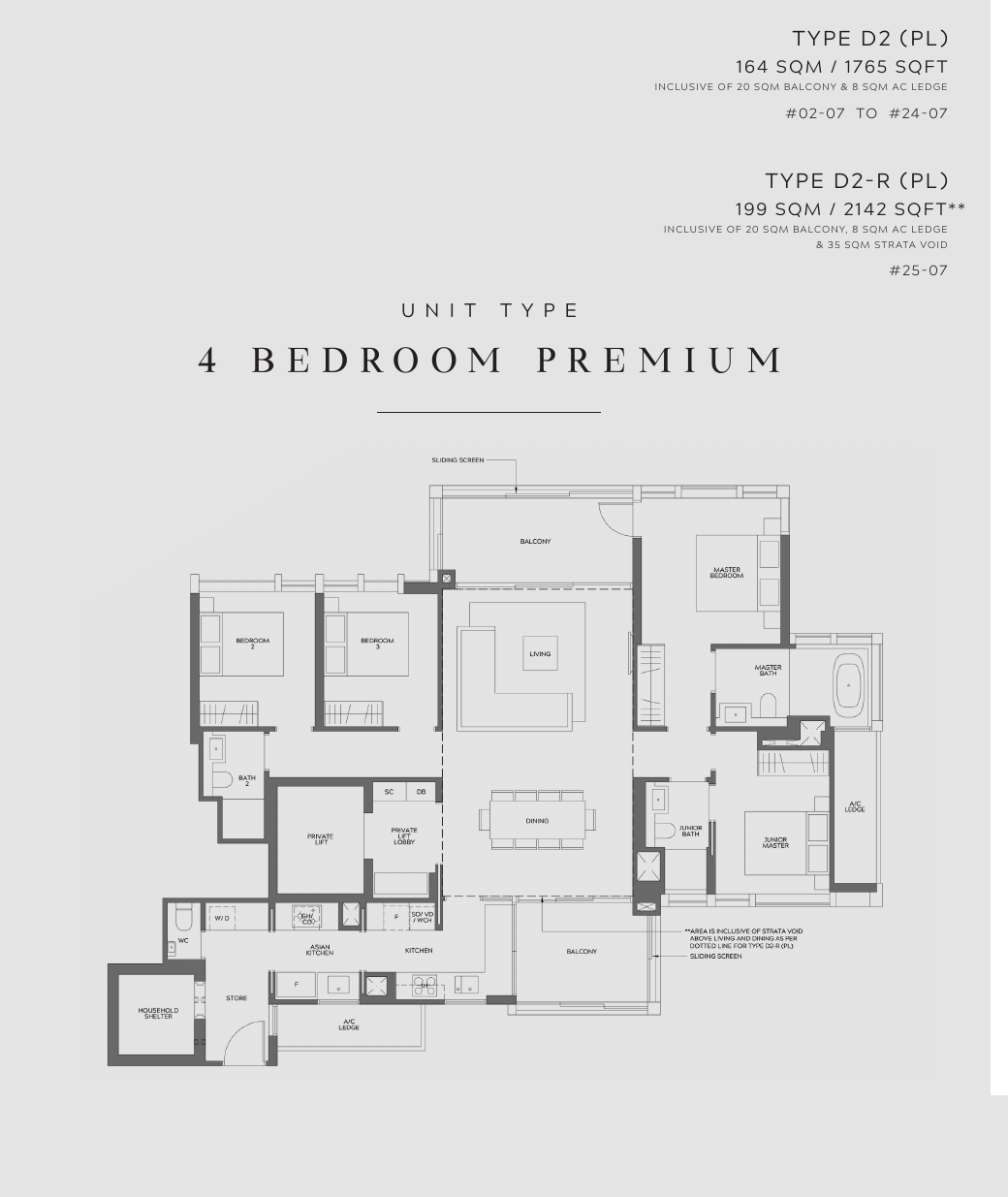 Type D2 · 4-Bedroom Premium · 1,765 sqft